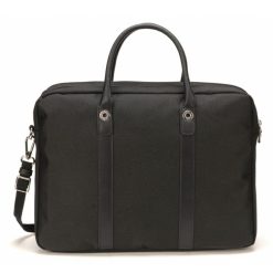 ARTHUR & ASTON Porte-Documents Aaron En Toile Polyester Garniture Cuir | Porte-Ordinateur